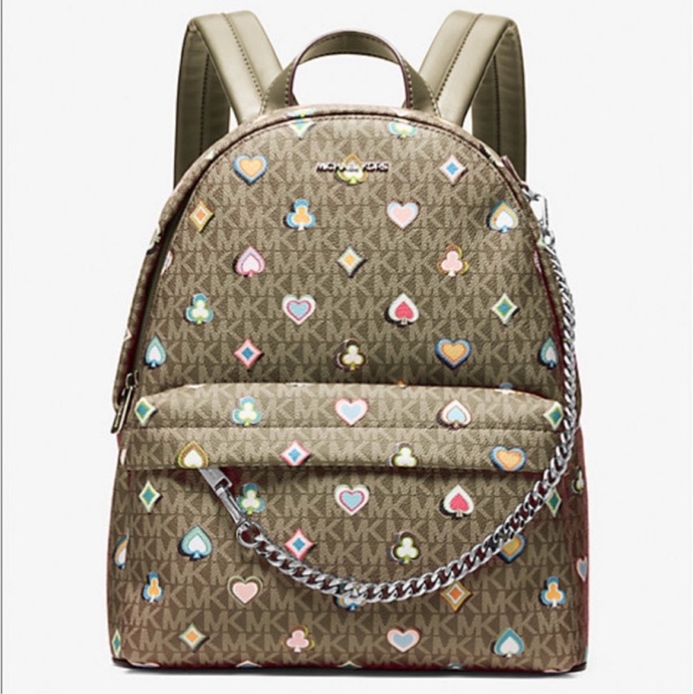 Michael Kors Slater Medium Printed Signature Logo Backpack